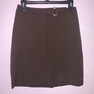 brown rafaella buckle skirt